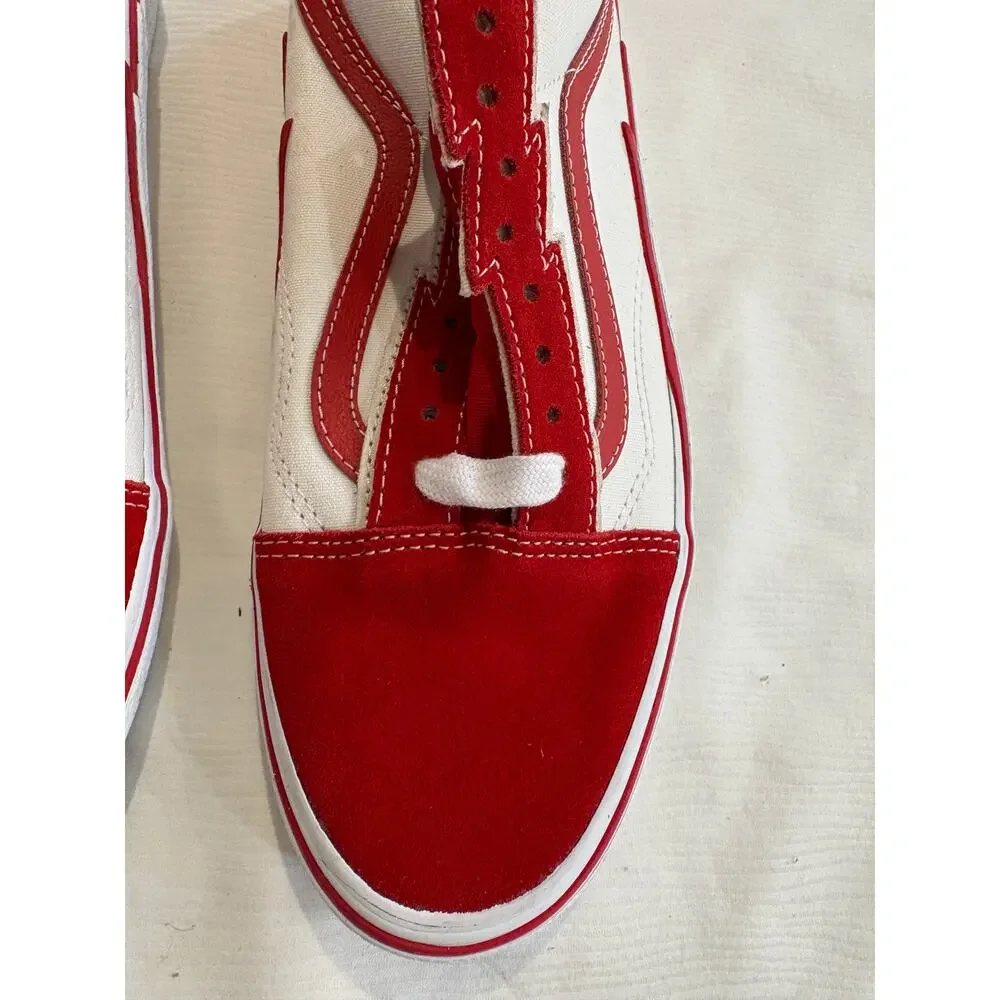 Vans Old Skool Lightning Bolt Red True White Sneaker Size Mens 8.5 Womens 10